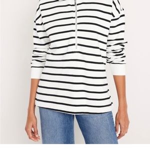 Women’s oversized half zip tunic sweatshirt